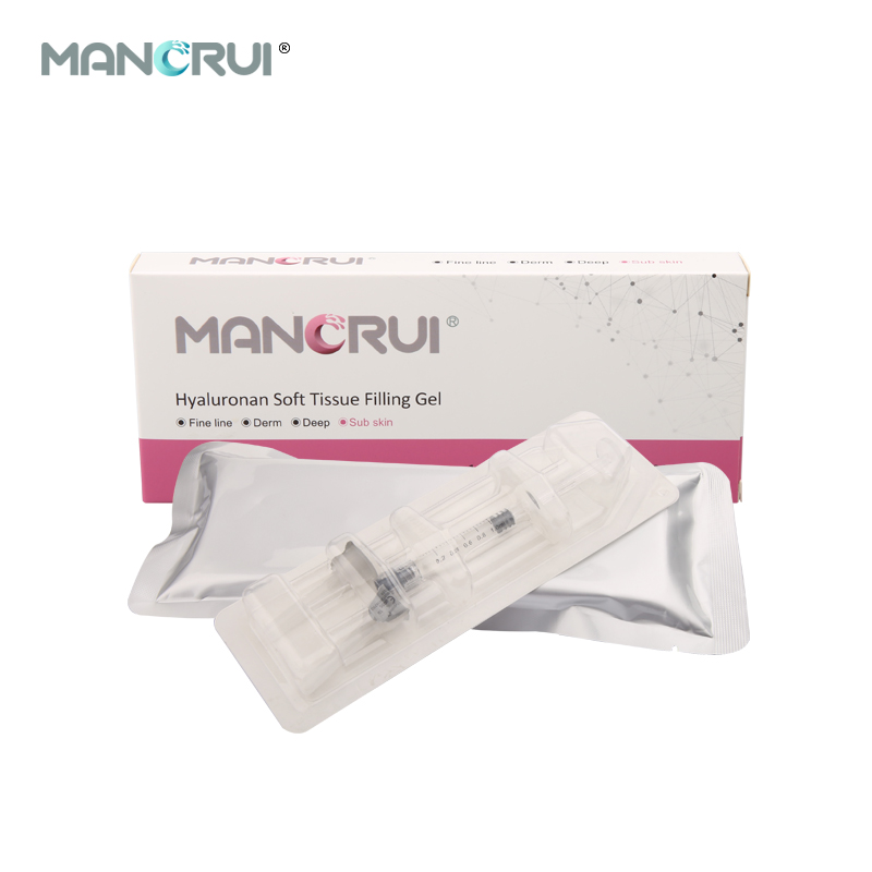 Cross-linked Hyaluronic Acid Filler Subskin 1ml chin FIller, each cheek need 1ml ( There's a slight effect，not very noticeable)（Certified by CE and FDA.）