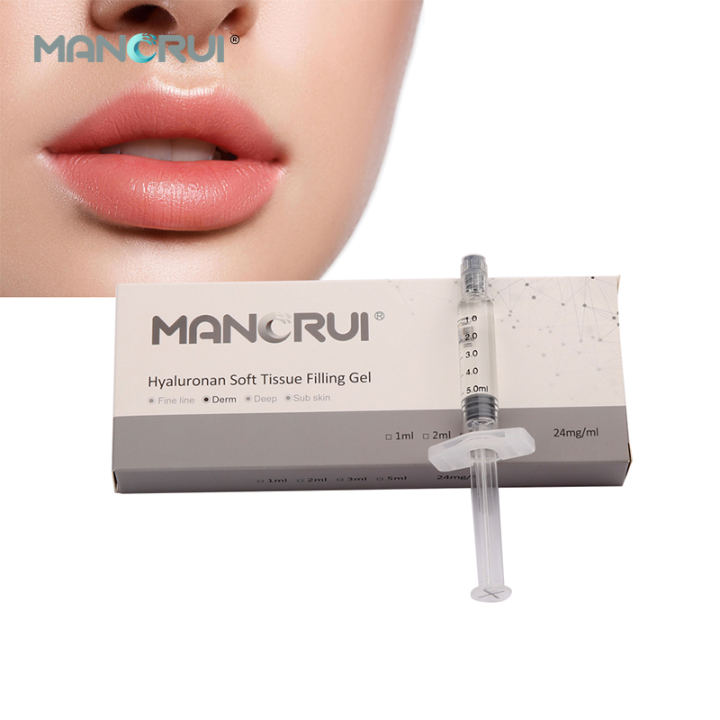 Cross Linked Hyaluronic Acid Filler Derm 5ml， 1 piece can address lip plumping and mid-layer facial wrinkles