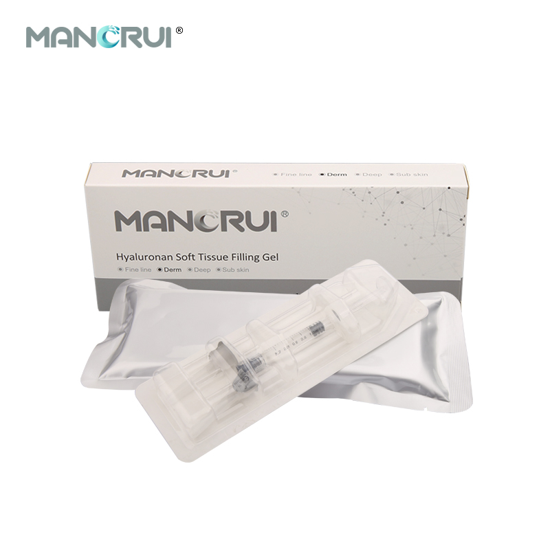 Derm 1ml Cross Linked Hyaluronic Acid Filler Lip Filler, Natural lip plumping effect.,  for Marionette Line, Glabella lines (frown lines) , Mid-depth smile lines,Moderate nasolabial folds,  Cheek contour wrinkles
