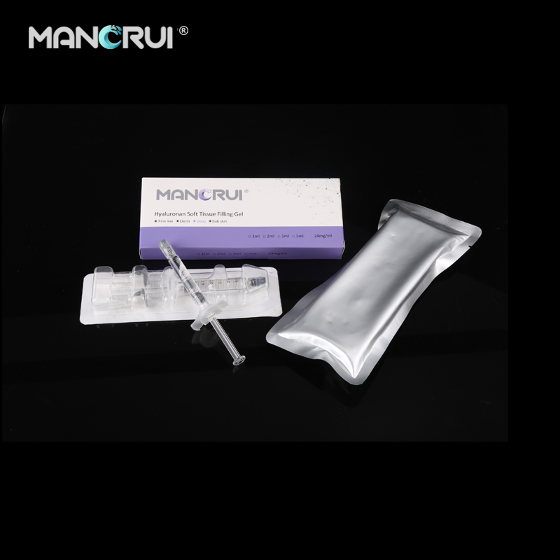Deep 3ml Cross Linked hyaluronic acid filler for Deep wrinkles and lines ,Nasolabial folds, Marionette lines, Forehead wrinkles, Chin contour, Nose shape（Certified by CE and FDA.）