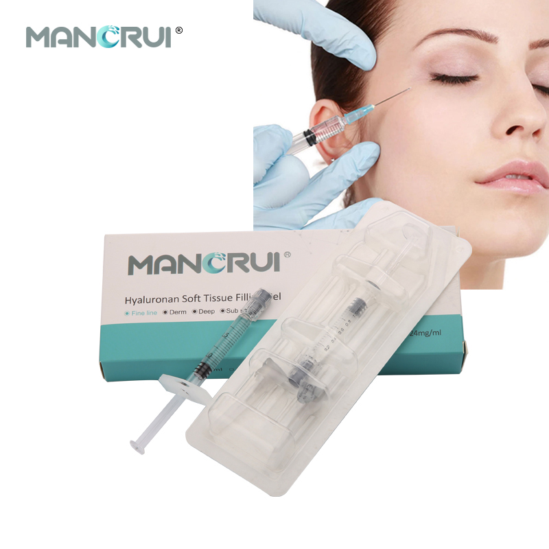 Cross Linked Hyaluronic Acid Filler 1ML Fine line For shallow wrinkles，such as crow's feet, and perioral lines.oral commissures, etc.