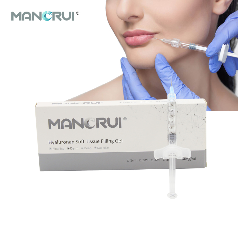Derm 3ml Cross Linked Hyaluronic Acid Filler Lip Filler, Exaggerated lip plumping effect.., for Frown Line and Marionette Line, Sad Smile lines and other Moderate depth wrinkles.（Certified by CE and FDA.）